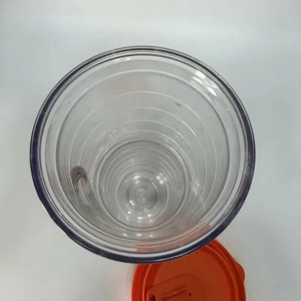 Tervis Tumbler 24oz Peace Sign Rainbow Patch Double Wall Clear Insulated Cup